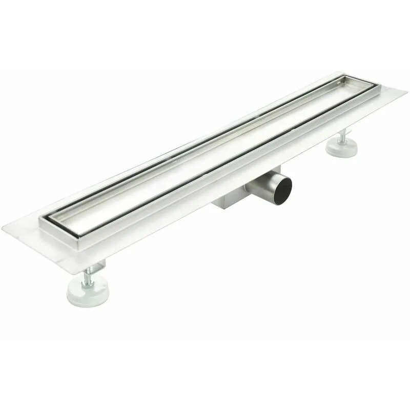 Canalina doccia di scarico a pavimento piastrellabile in acciaio inox mod. Tile 90 cm