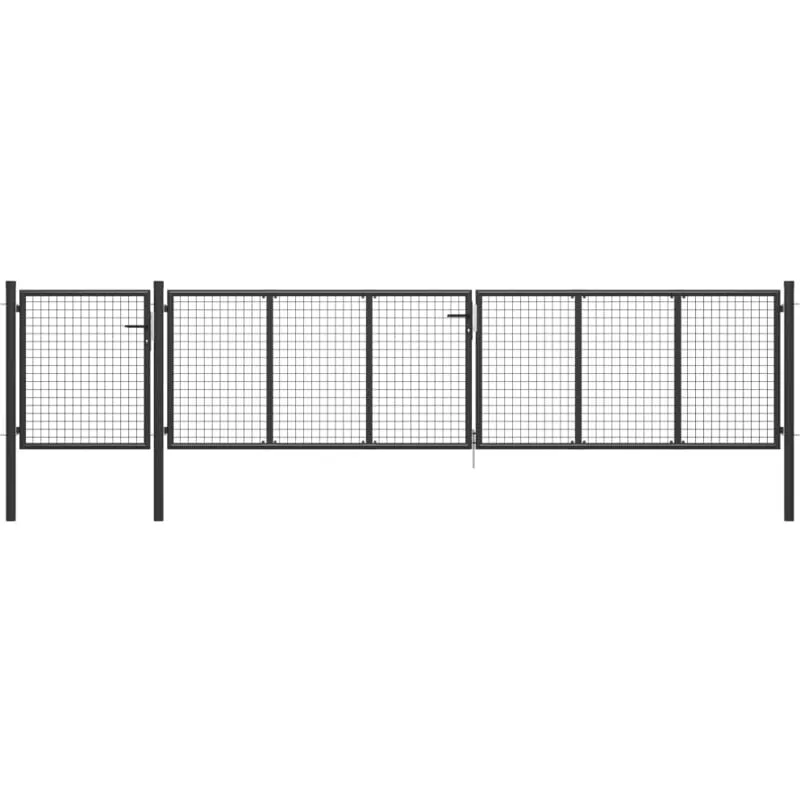 Vidaxl - Cancello per Giardino in Acciaio 500x100 cm Antracite