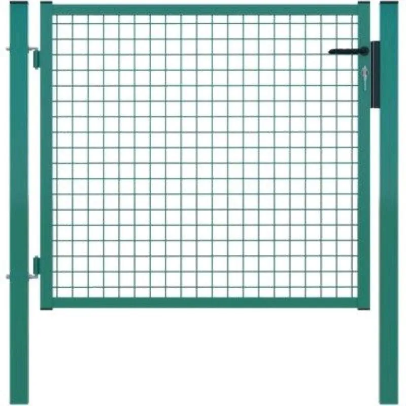 Ferro Bulloni - Cancello Pedonale Montato Zincato + Plasticato Verde Cm 100 h Cm 100 - 1 Pz