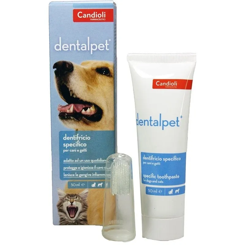 Candioli Dentalpet dentifricio tubo 50 da gr per cani e gatti