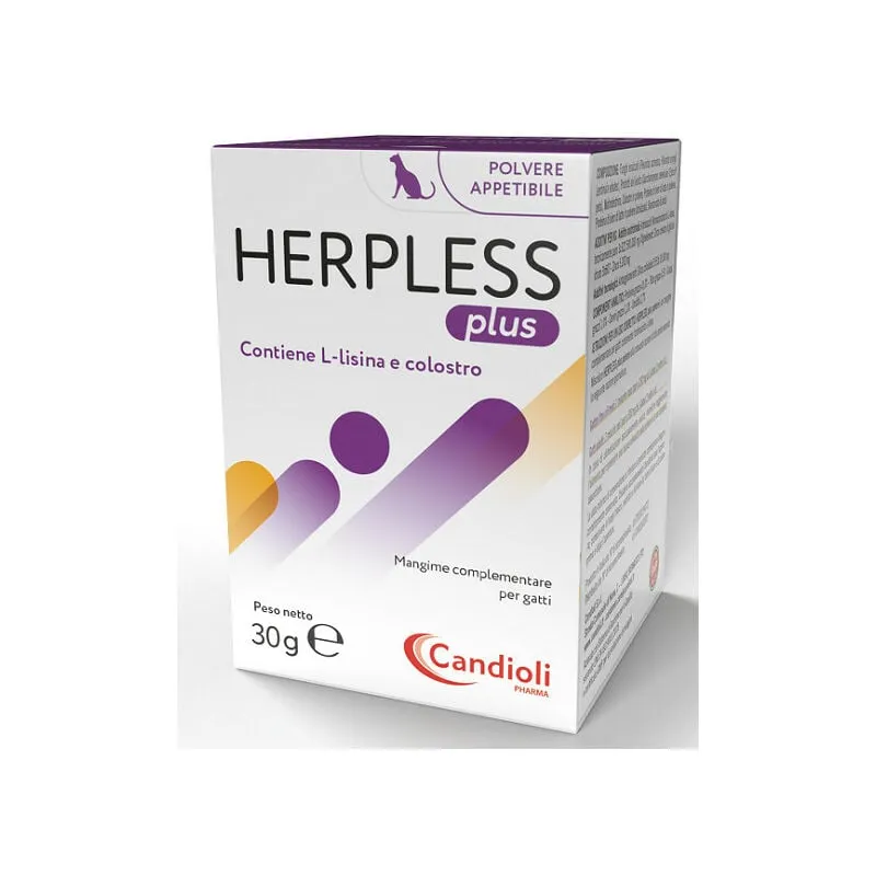 Herpless Plus per Gatti in polvere da 30 gr - Candioli