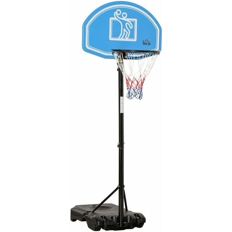 Giordanoshop - Canestro da Basket Altezza Regolabile 195-245 cm in Acciaio e hdpe Blu