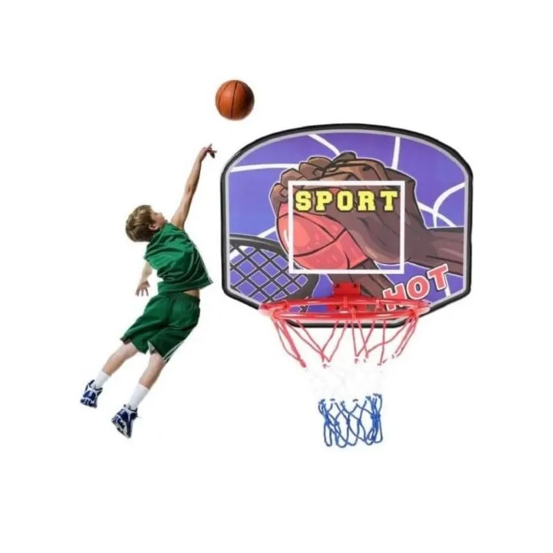 Canestro da basket regolabile con tabellone per esterno bambini Art.94940