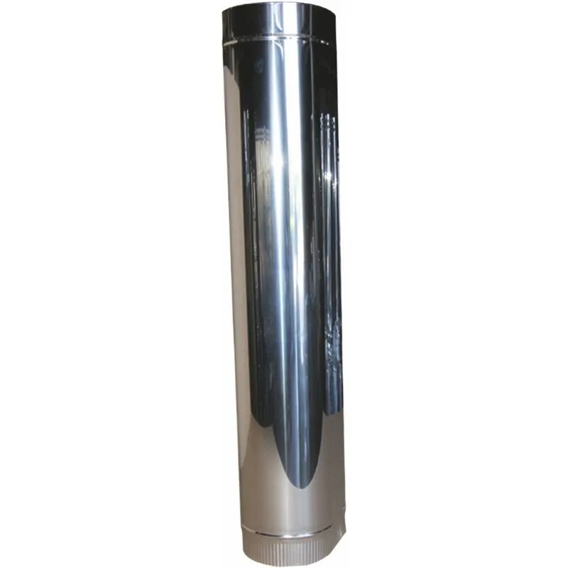 Tecnometal - Canna fumaria - tubo ovale acciaio inox 304 per scarico fumi altezza (mm): 1000 mm dimensioni lxp (mm): 180x360