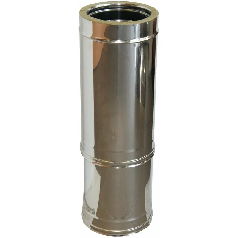 Canna fumaria tubo telescopico acciaioinox doppia parete scarico fumi Tecnometal tipo acciaio: aisi 304 ba diametro (mm): 200-250