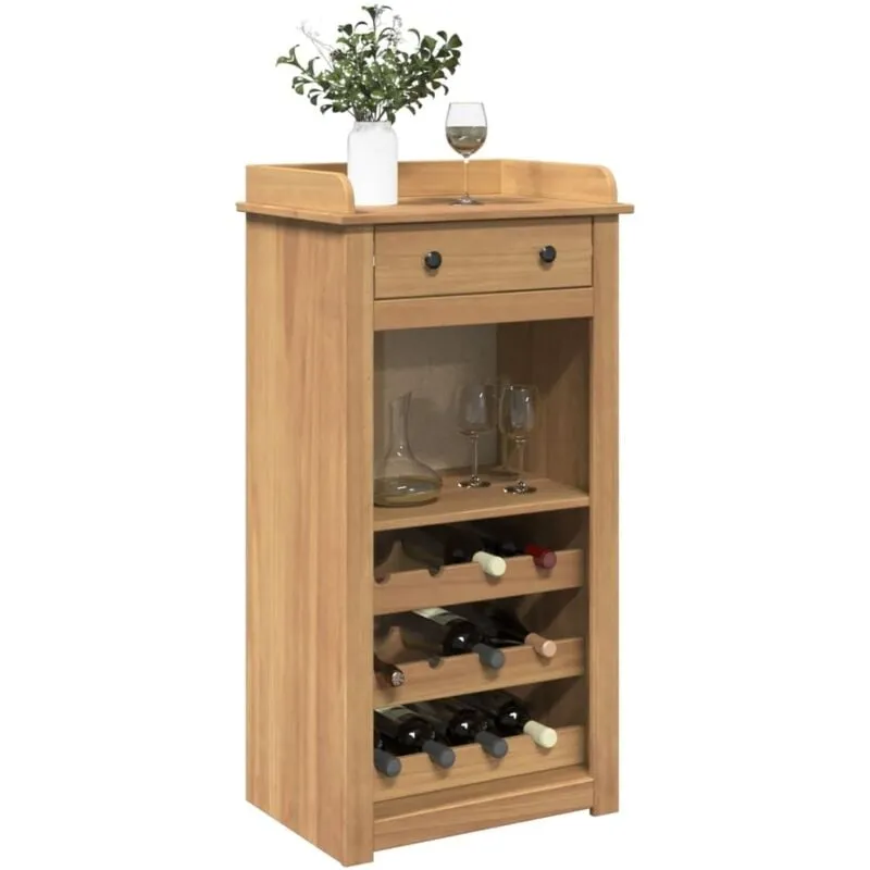 Cantinetta per Vini Panama 57x40x111,5cm Legno Massello di Pino - Vidaxl