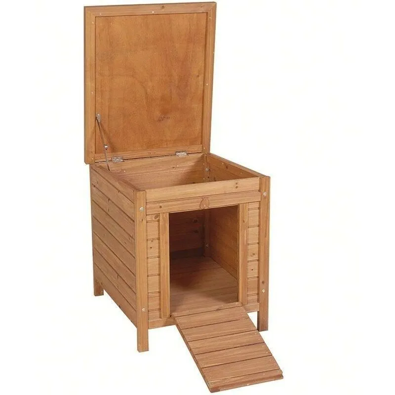 No Brand - Casetta in Legno per Galline o Conigli 42 x 55 x 43 cm. Pollaio con Coperchio Superiore e Gambe Sollevate