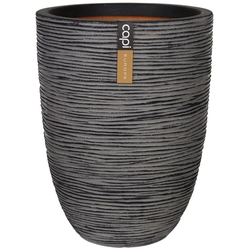 Vaso Nature Rib Elegante Basso 46x58 cm Antracite KOFZ783 Capi - Antracite