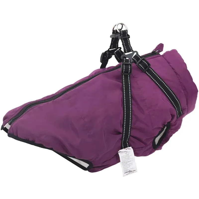 Cappotto Cani Imbracatura Impermeabile Riflettente Viola 6XL