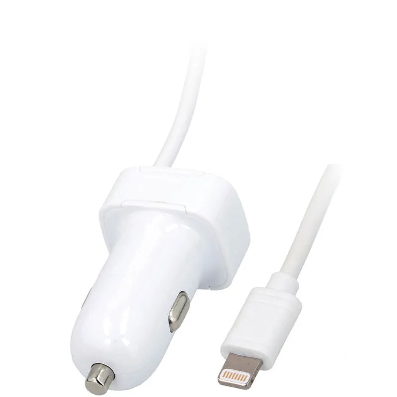 Caricabatterie auto Ride per iPhone 2.1A - Bianco - 1.2 m