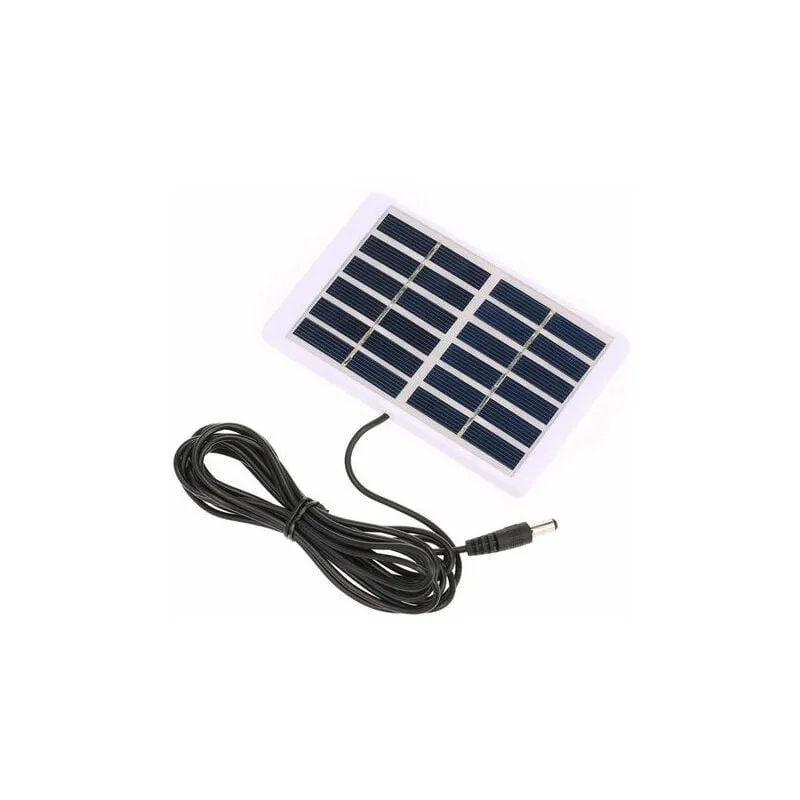 Caricabatterie solare da 1,2 W/6 v con uscita 5521 cc Cavo da 3 m Caricabatterie per pannello solare policristallino, 84130 mm