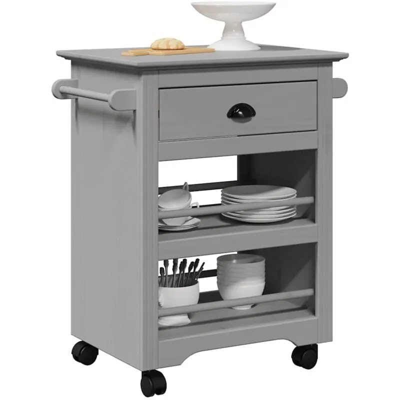 Carrello da Cucina bodo Grigio 67,5x45x80 cm