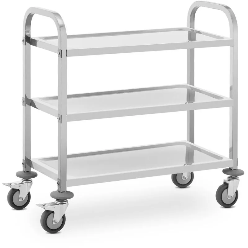 Carrello di servizio carrello inox 3 ripiani 81 kg