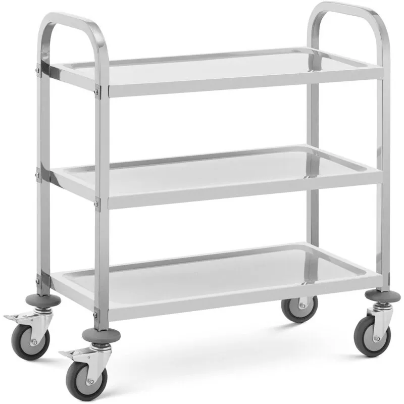 Royal Catering - Carrello di servizio carrello inox 3 ripiani 81 kg