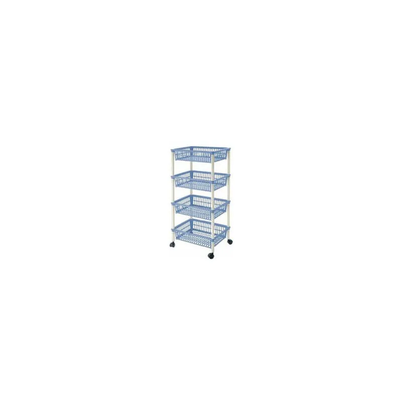 Carrello mito 4 piani con ruote CM.40X29X85H.