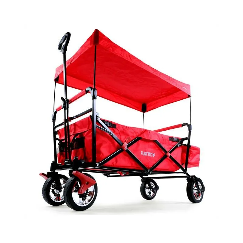 Carrello Pieghevole da giardino da spiaggia Fuxtec City CT500 anti uv parasole rosso