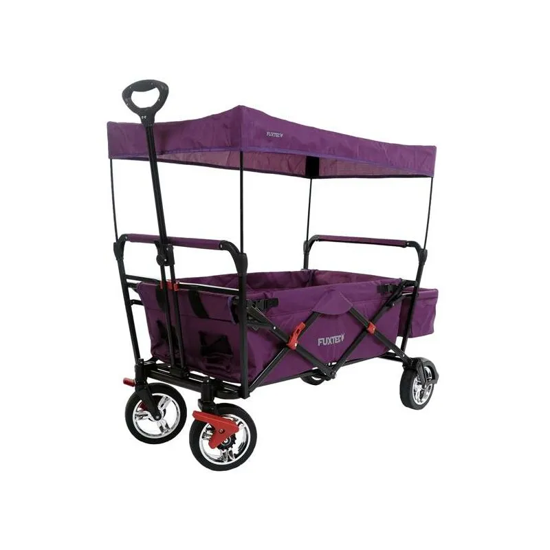 Carrello Pieghevole da giardino da spiaggia Fuxtec City CT500 anti uv parasole viola