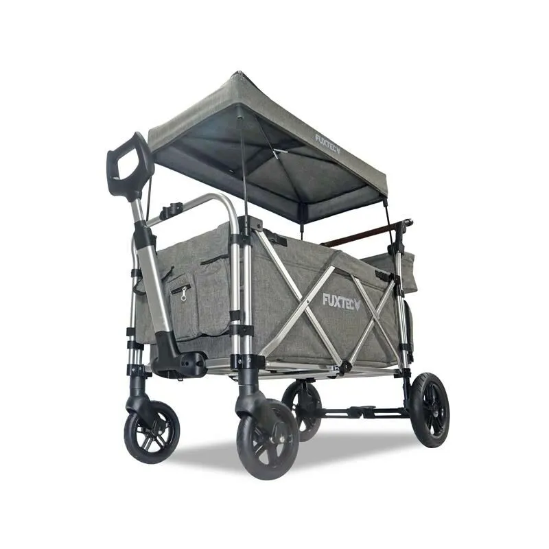 Carrello pieghevole CTL950 Fuxtec super Plus grigio premium ancora più comfort per i bambini