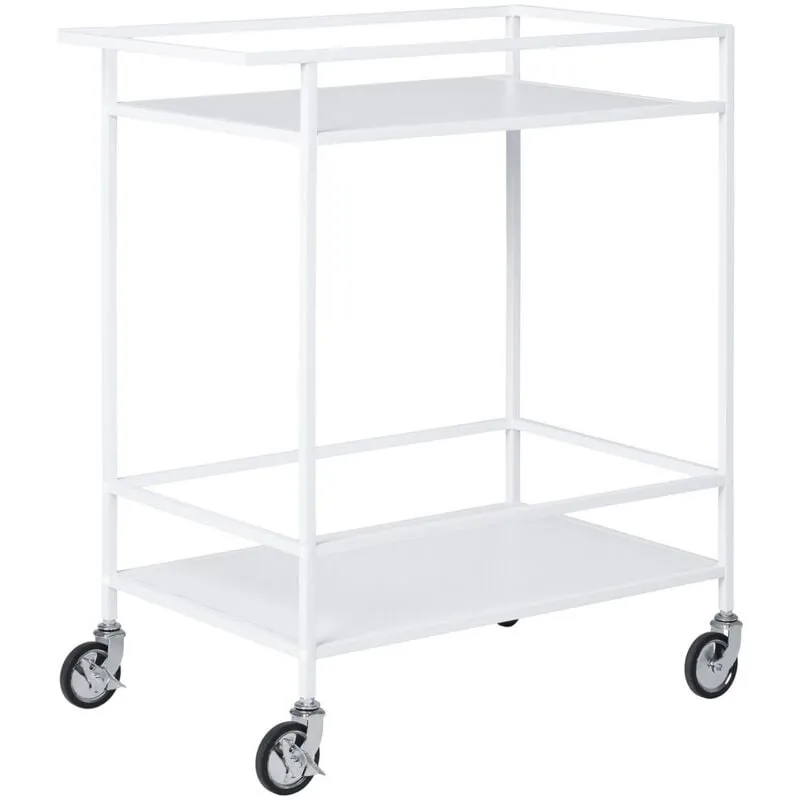 Epikasa - Carrello Vita, Metallo, Truciolare Melaminico, Bianco, 40x68x79 cm