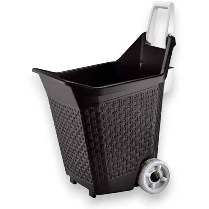  - Carriola carrello multiuso kart per esterno giardino 59x50xH72 cm 76 lt - Cacao