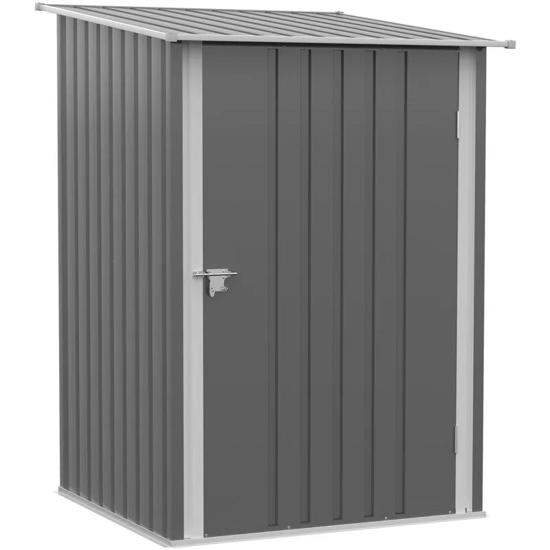 Giordanoshop - Casetta Box da Giardino 100x103x160cm in Acciaio Galvanizzato Grigio