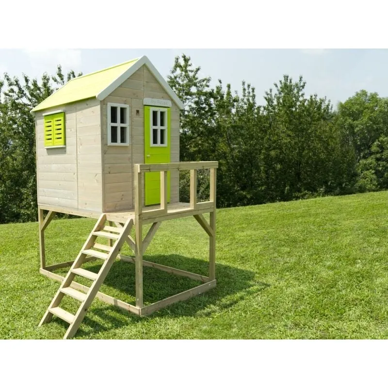 Casetta Casina legno su palafitta bamby per Bambini cm 120x120x155h Gioco Giardino