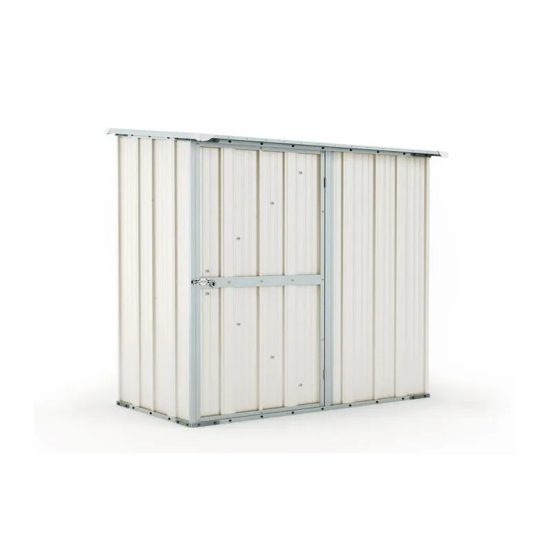 Notek Srl - Box in acciaio casetta da giardino capanno 174x100cm x h 182cm - 43kg - 1,74mq - bianco