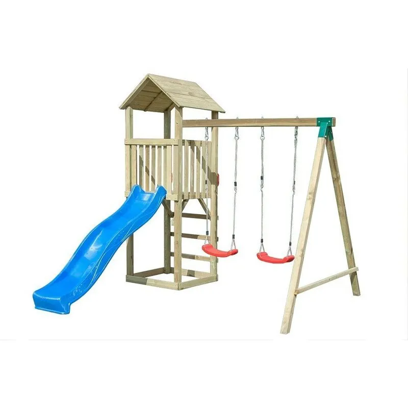 Parco giochi gioco bambino torre scivolo altalena legno pino impregnato Losa Legnami