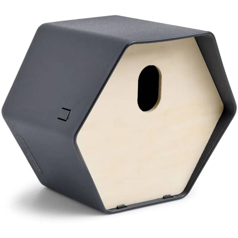 Maison du'Monde - Casetta per Uccelli Hive 2 19x23x20 cm Foro - Antraciet