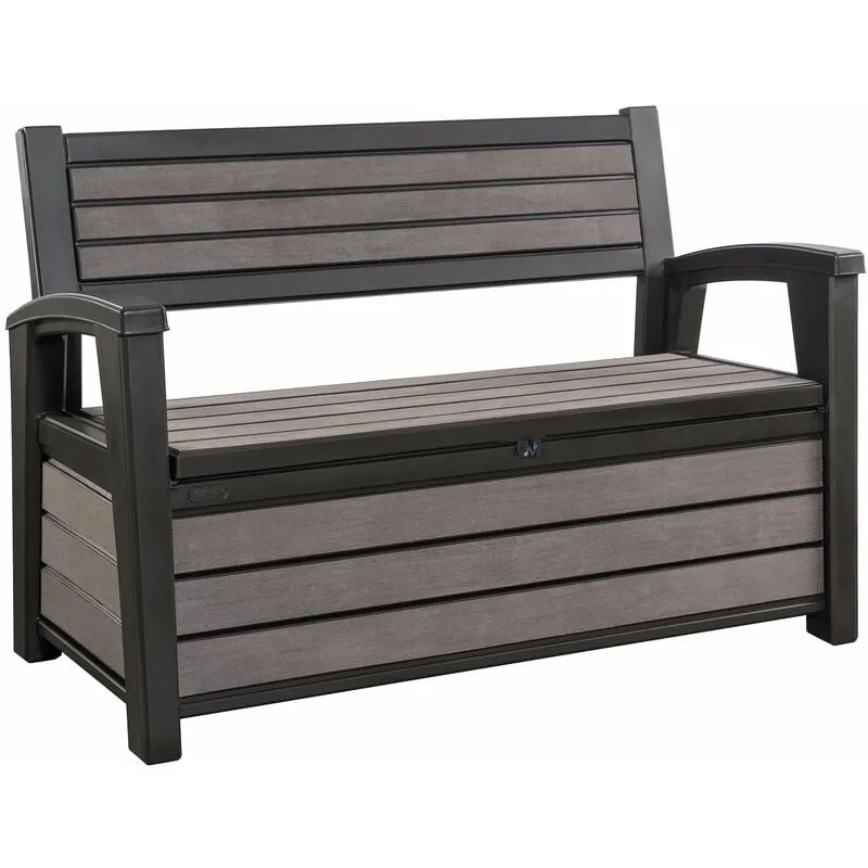 Panchina Contenitore da Giardino 132,7x89x61,2 cm in Resina Keter Hudson Bench Antracite