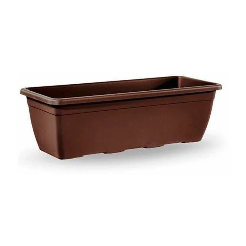 Vaso da giardino cassetta naxos rettangolare 40 cm bronzo in plastica