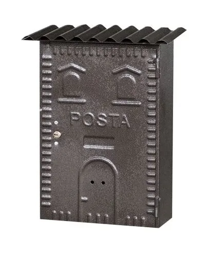 Cassetta Postale mod. 83 in Ferro Battuto per Esterni 22x7x35H cm col. Bronzo