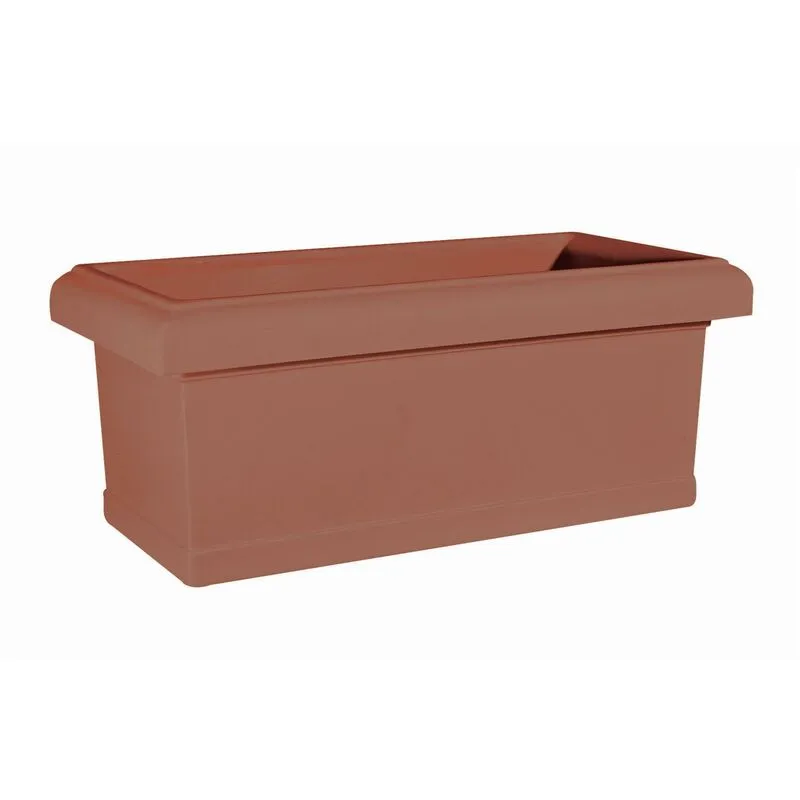 Elbi - Cassetta Resina Liscia Rettangolare cm. 100 Terracotta