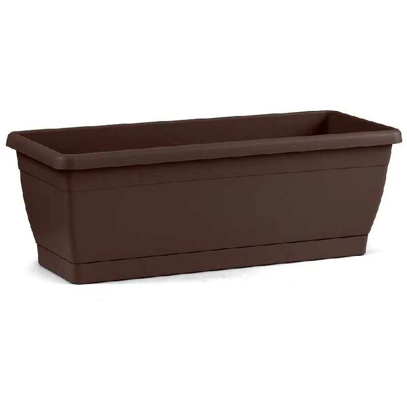 VASO fioriera CASSETTA da BALCONE Roxanne con sottovaso 60cm Veca VARI COLORI - Color: BRONZO