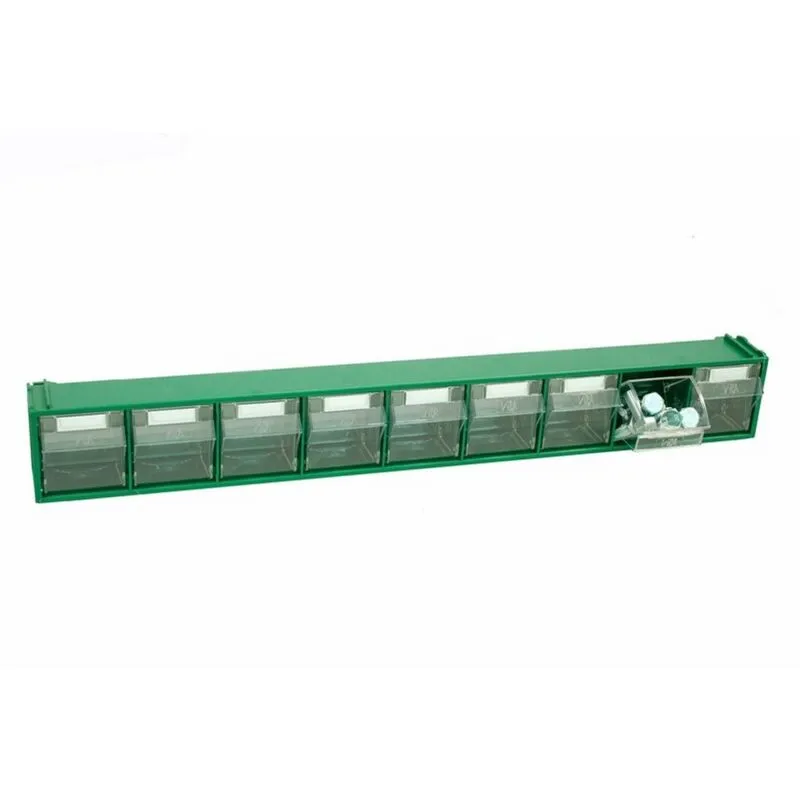 Cassettiera componibile fox 101 verde 9 cassetti mm. 600X68X76 h