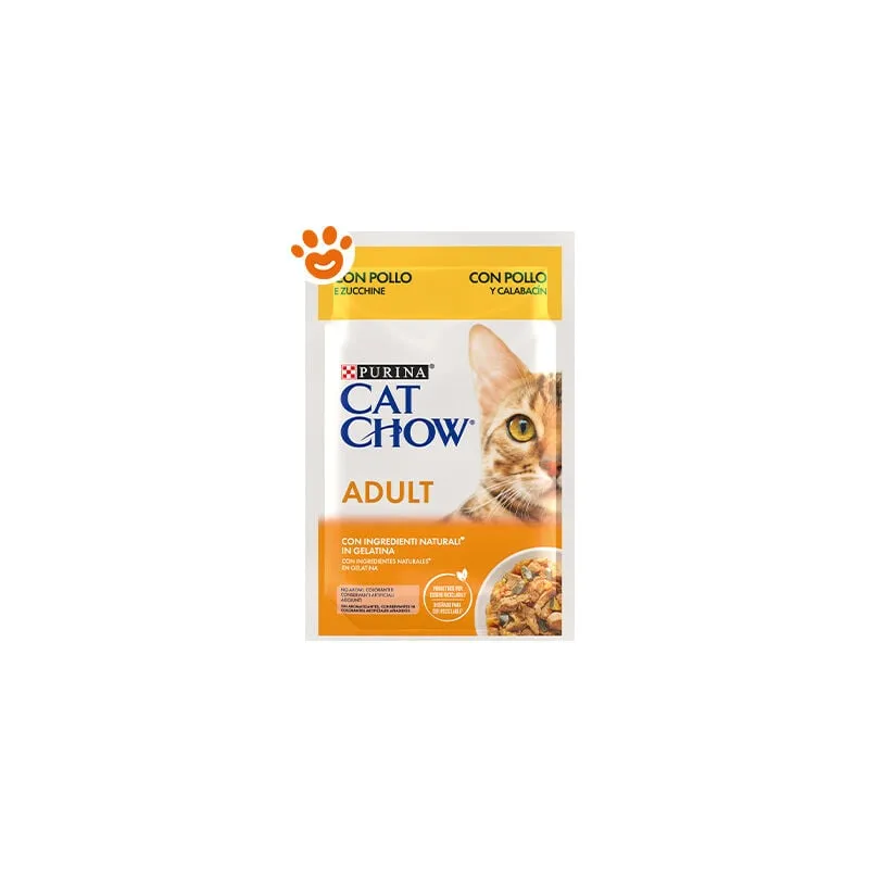 Purina Cat Chow Adult Pollo e Zucchine - Bustina Da 85 Gr