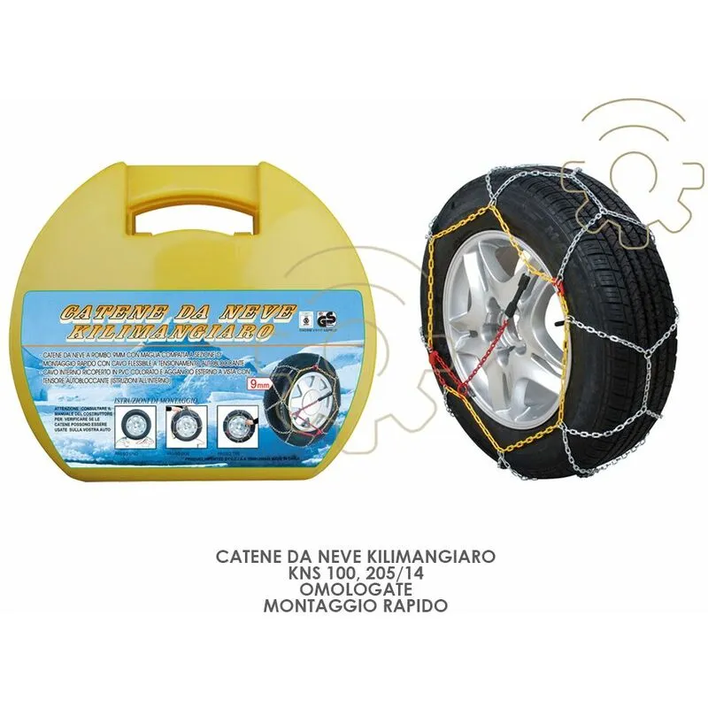 Kilimangiaro - Catene da neve kns 100 205/14 omologate montaggio rapido