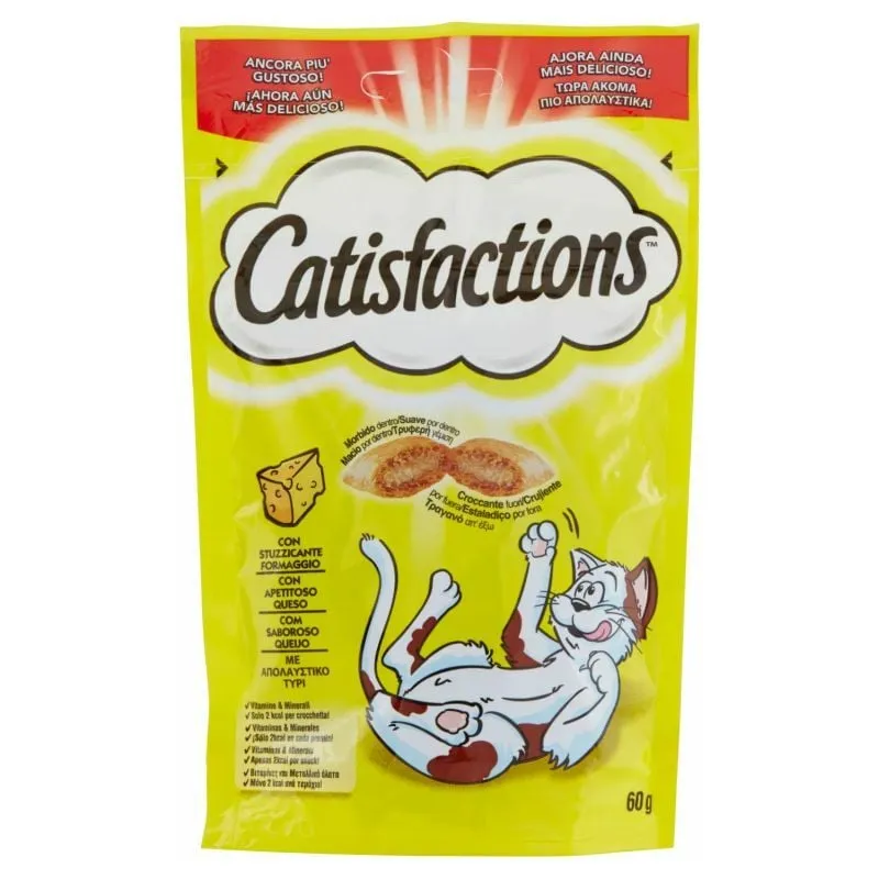 Catisfactions - Snack Gatto Formaggio 60gr