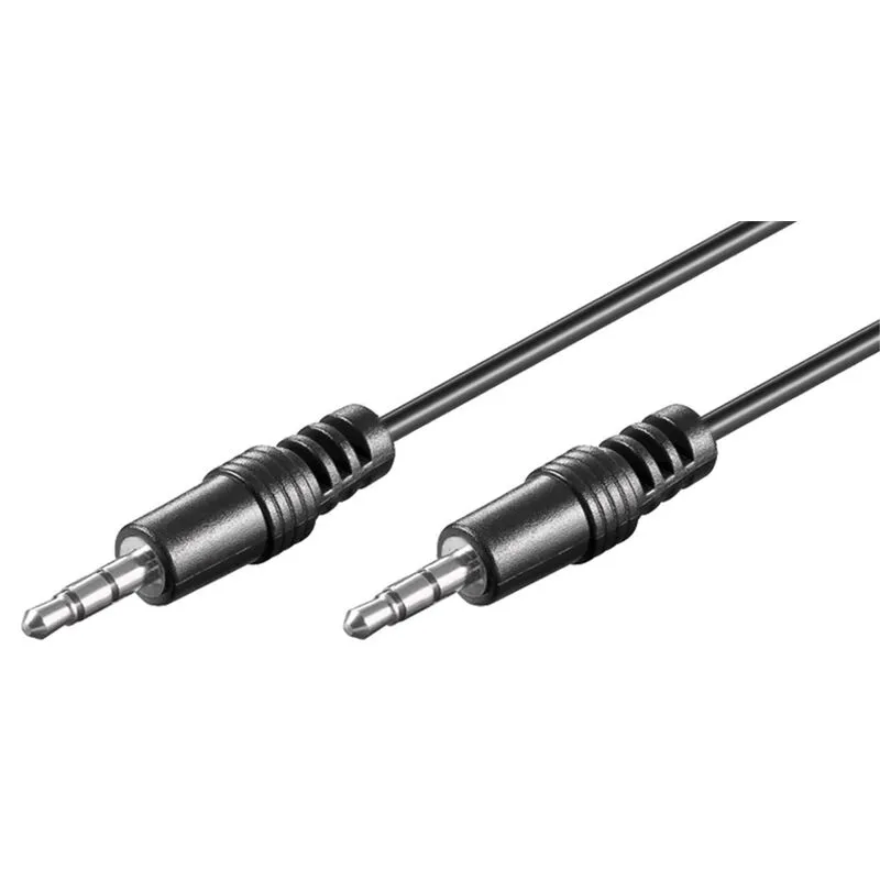  - Cavo audio Stereo Jack 3,5mm Maschio - Maschio 5 metri nero Cu 51660