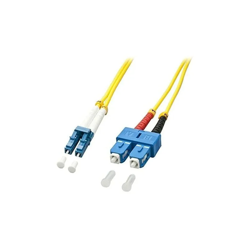 Lc/lc 5m - Cavo in fibra ottica (lc, lc, maschio/maschio, OS2, blu, bianco, giallo, monomodale) - 