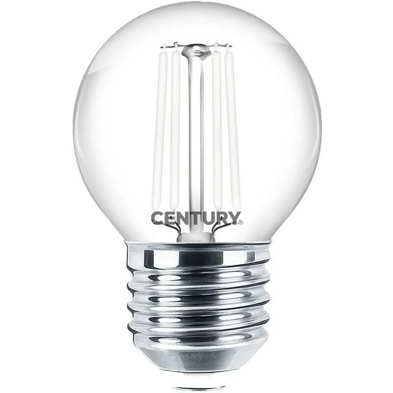  - lampada filamento led incanto white sfera chiara 4,5w e27 4000k inh1gw-452740