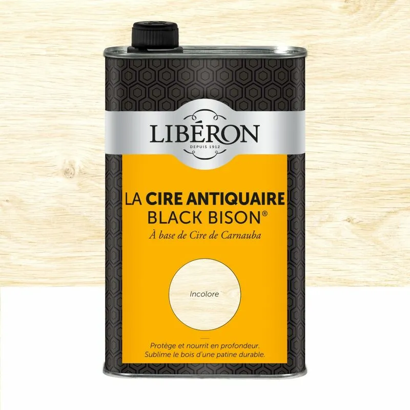 Mobili e oggetti a cera liquida Antiquaire black bison® Liberon incolore 0,5 l Liberon