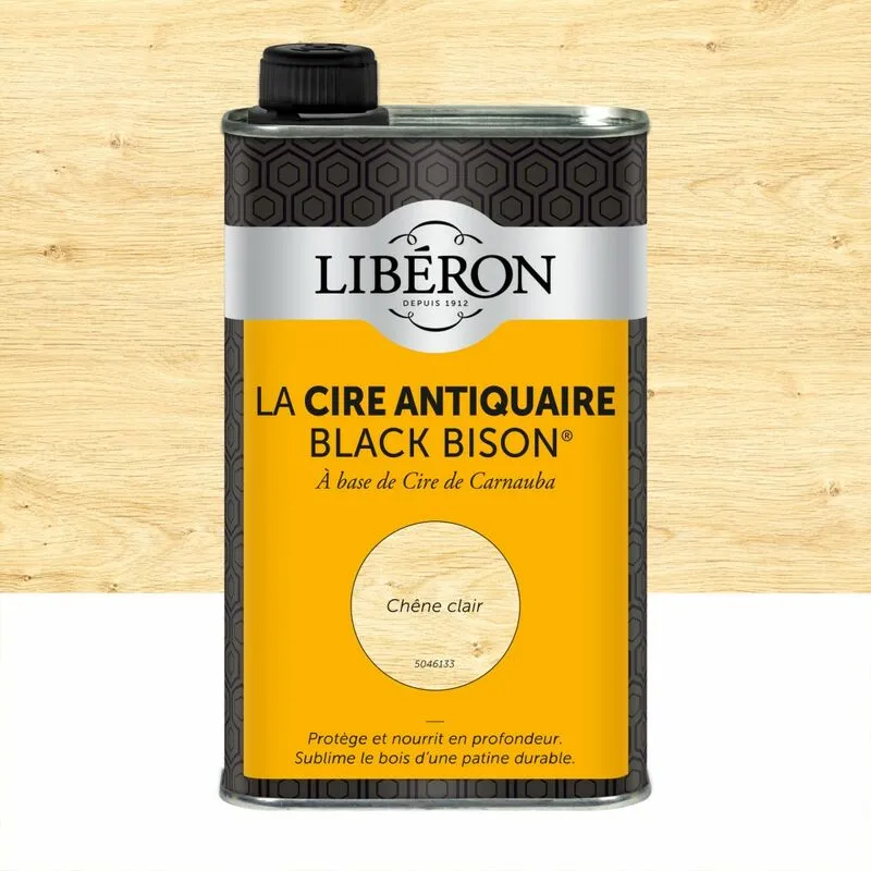 Mobili e oggettistica a cera liquida Antiquaire black bison® Liberon rovere chiaro 0,5 l Liberon