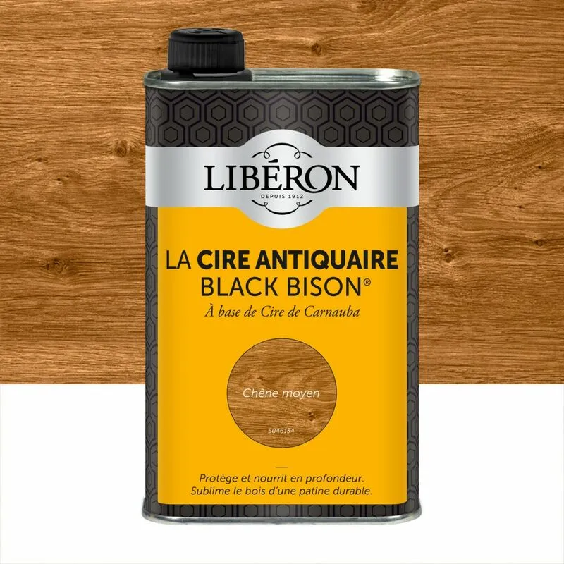 Mobili e oggettistica a cera liquida Antiquaire black bison® Liberon rovere medio 0,5 l Liberon