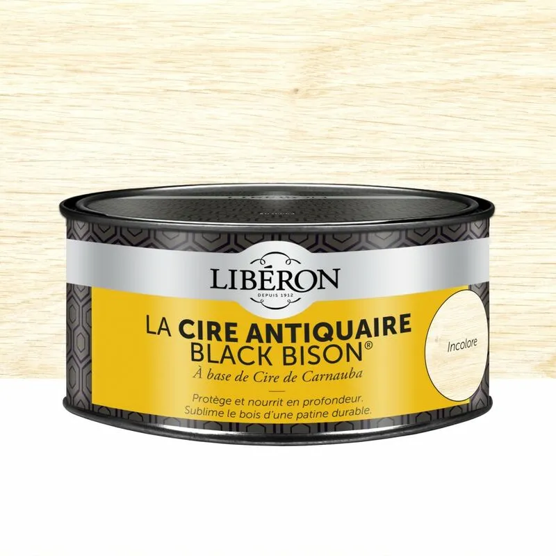 Liberon - Cera in pasta sfusa e oggetti Antiquaire black bison® incolore 0,5 l