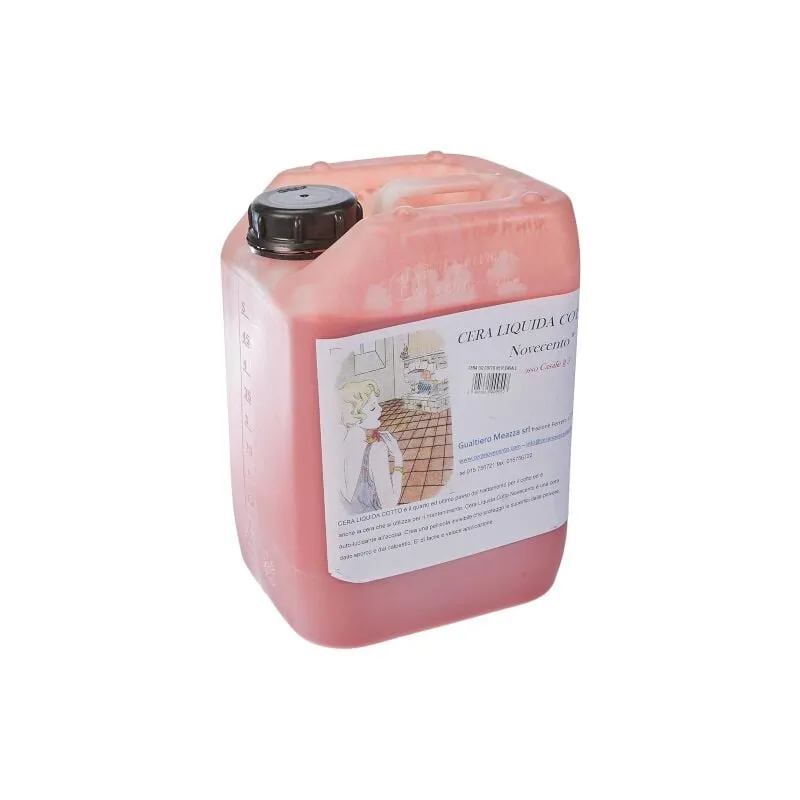 Cera Novecento - Novecento cera liquida cotto Protettivo lucida pavimenti gres klinker Rosso Casale 5 lt