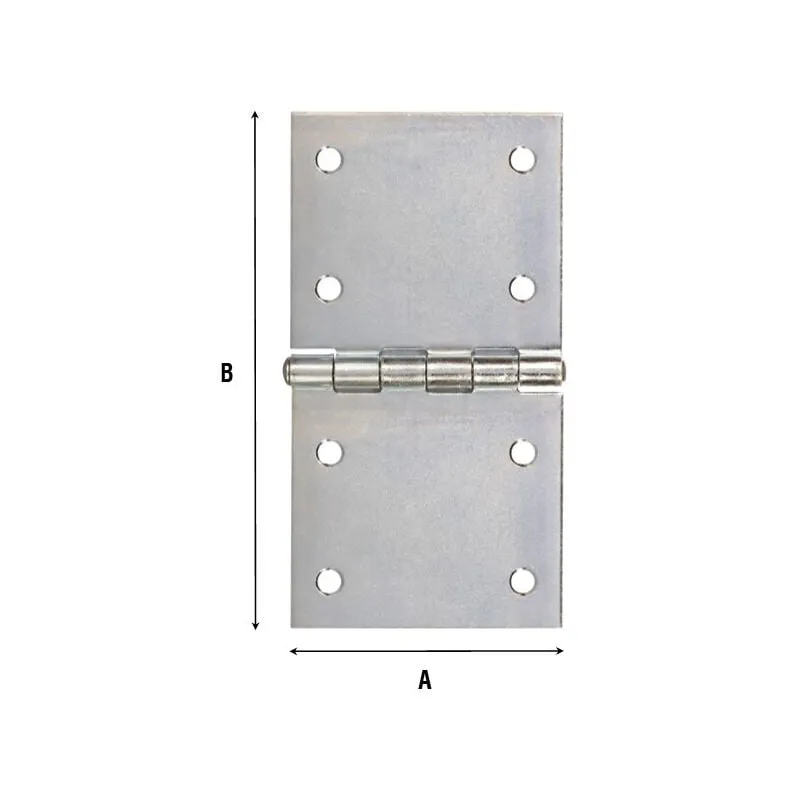 Cerniera Rettangolare 76X140 Mm Zincata - 24 Pz