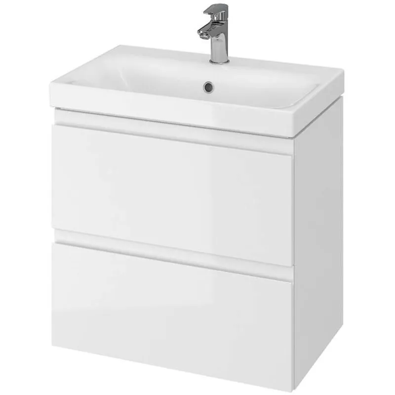 Moduo - Mobiletto con lavabo, 57x60x38 cm, 2 cassetti, bianco S801-227-DSM - Cersanit