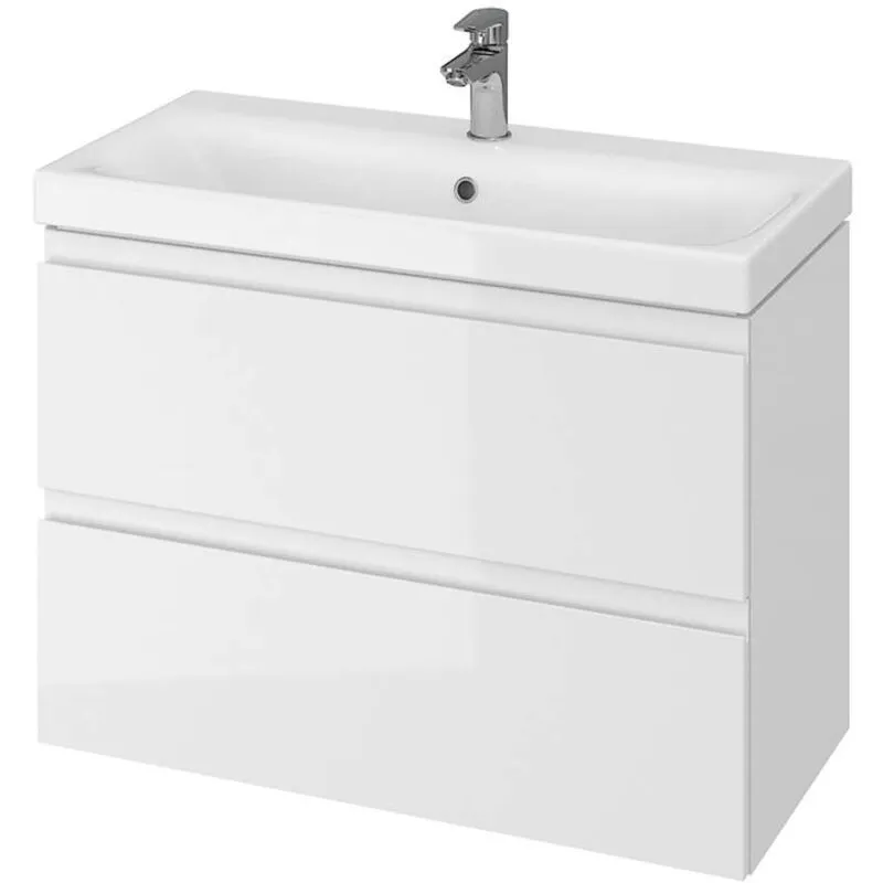 Moduo - Mobiletto con lavabo, 57x80x38 cm, 2 cassetti, bianco S801-225-DSM - Cersanit