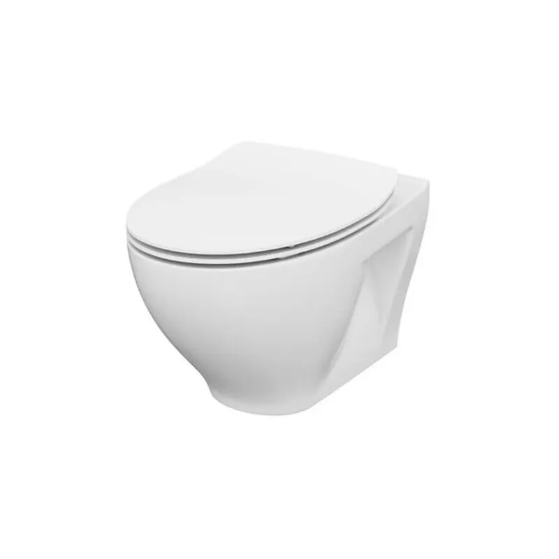 Cersanit - Moduo, vaso sospeso senza flangia con sedile SoftClose, bianco (K701-147-ECO)